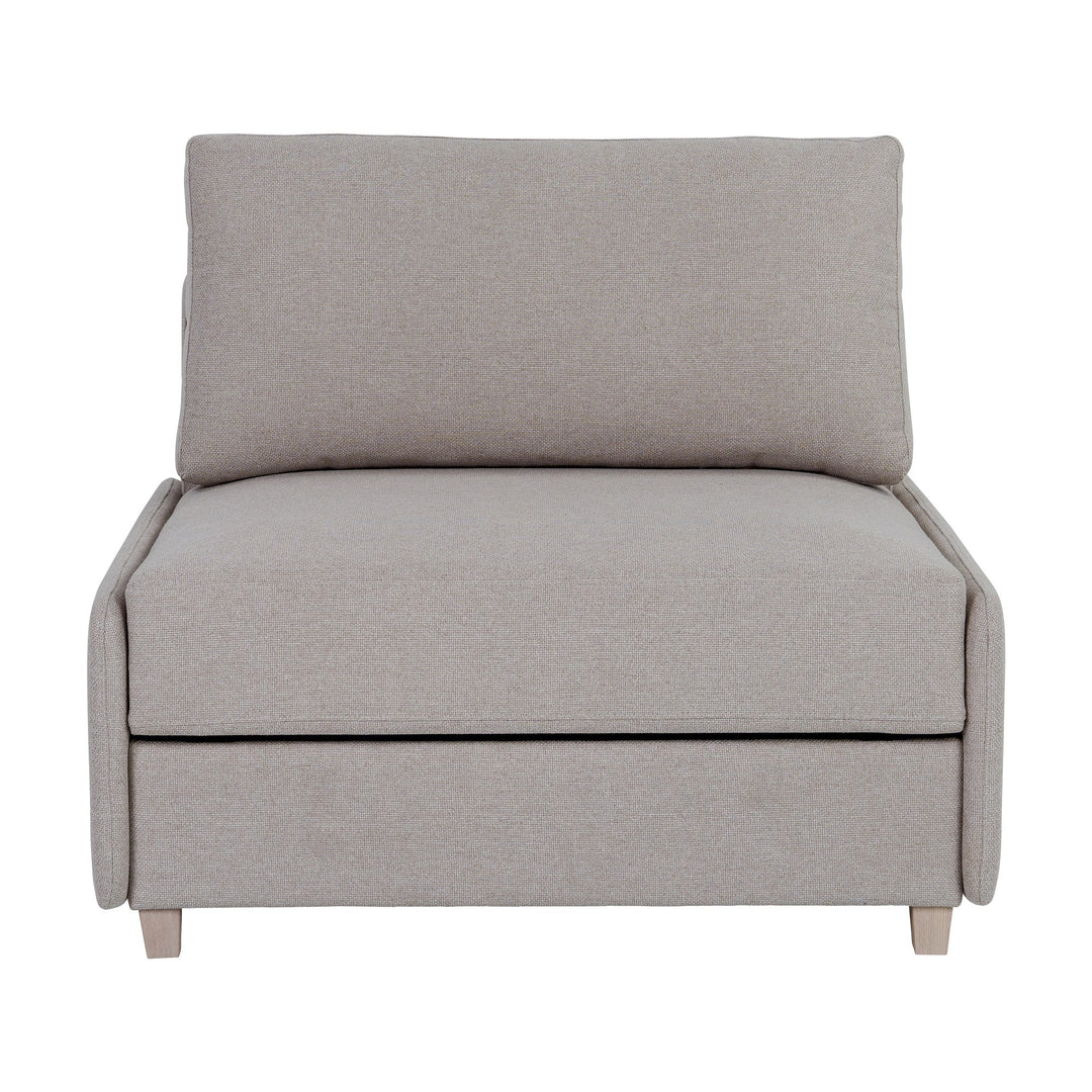 Hovden Smarty sovesofa 1-seter i naturbeige med sorte metallbein