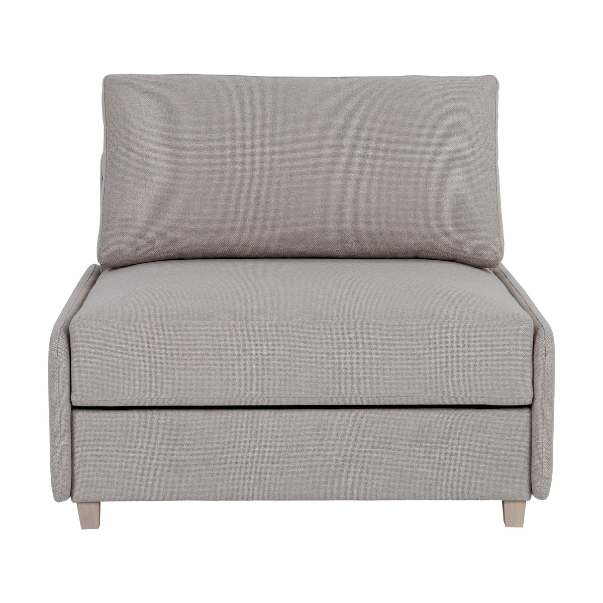 Hovden Smarty sovesofa 1-seter i naturbeige med sorte metallbein