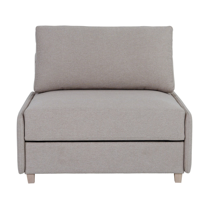 Hovden Smarty sovesofa 1-seter i naturbeige med sorte metallbein