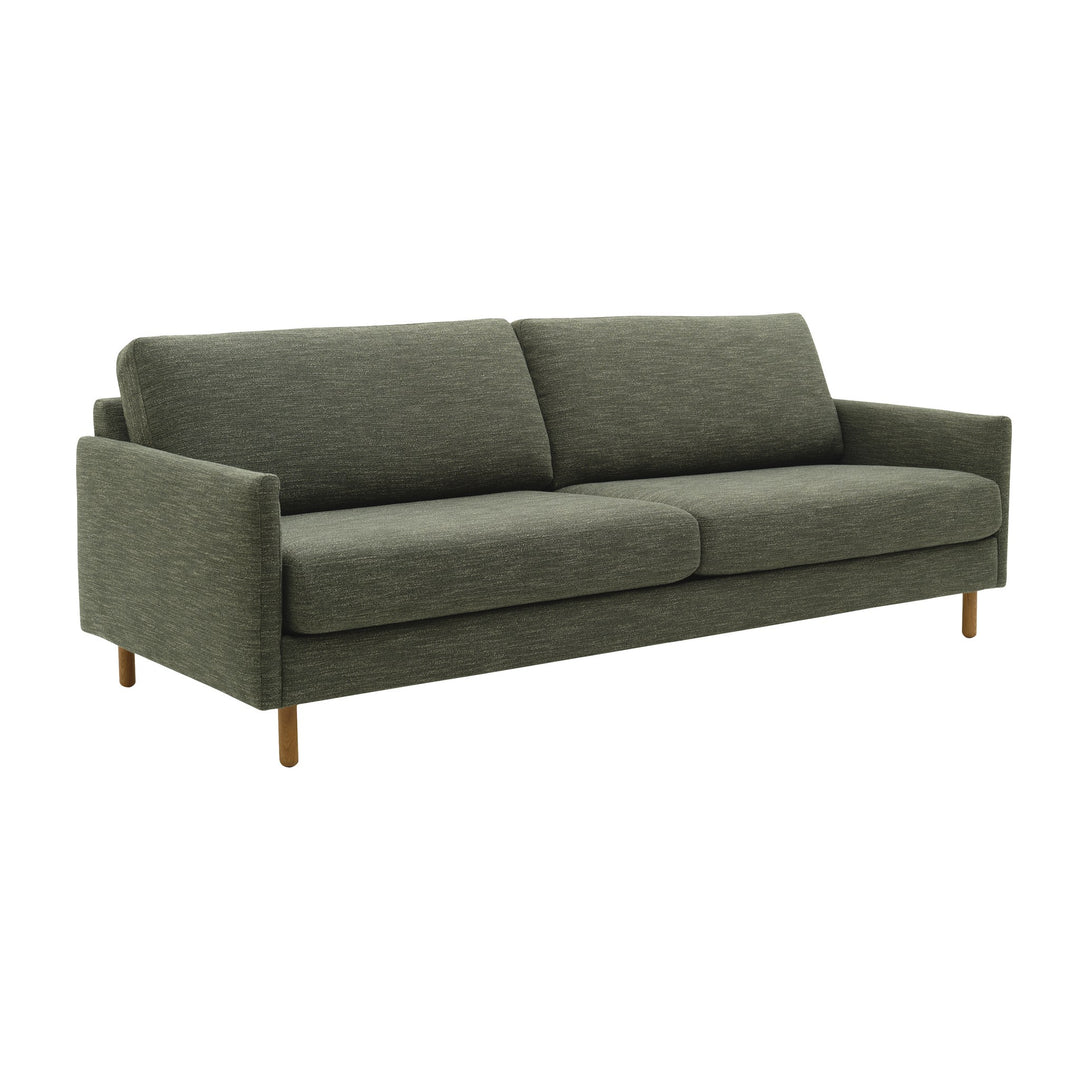 Scandinavian Touch sofa (4-seter) i grågrønn chenille med runde treben