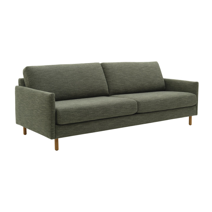 Scandinavian Touch sofa (4-seter) i grågrønn chenille med runde treben