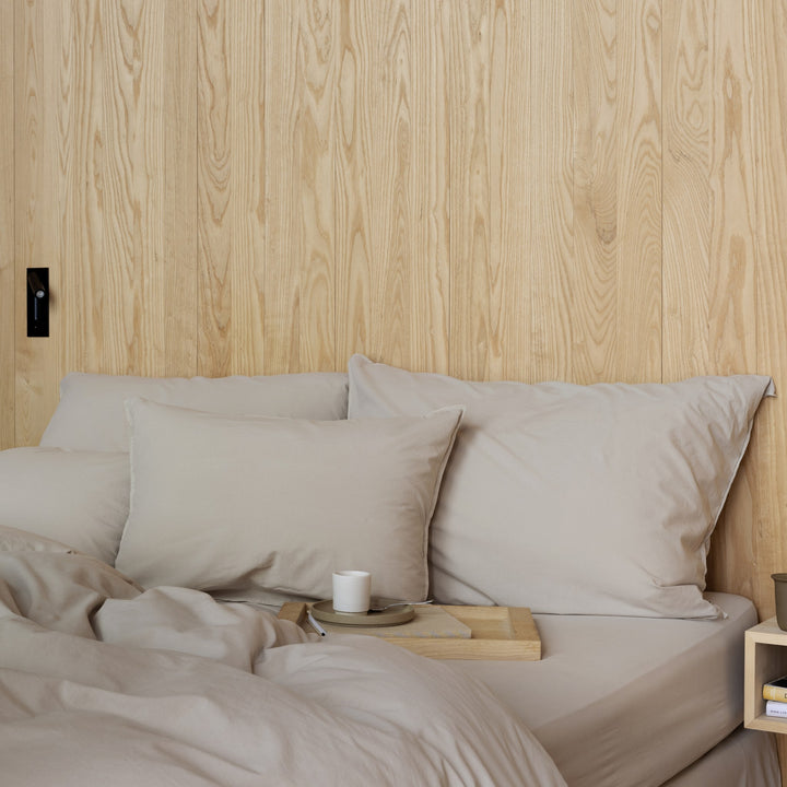 Høie Frøya Sengetøy, beige, 140x200cm – miljøbilde