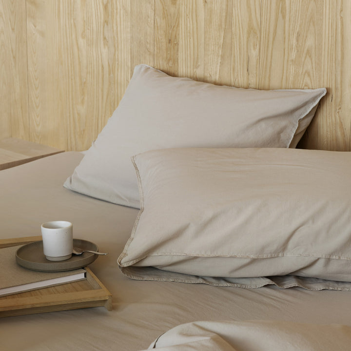 Høie Frøya Sengetøy, beige, 140x200cm – detaljbilde