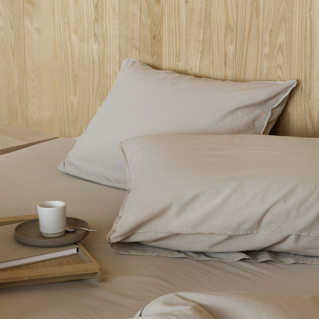 Høie Frøya Sengetøy, beige, 200x220cm – detaljbilde