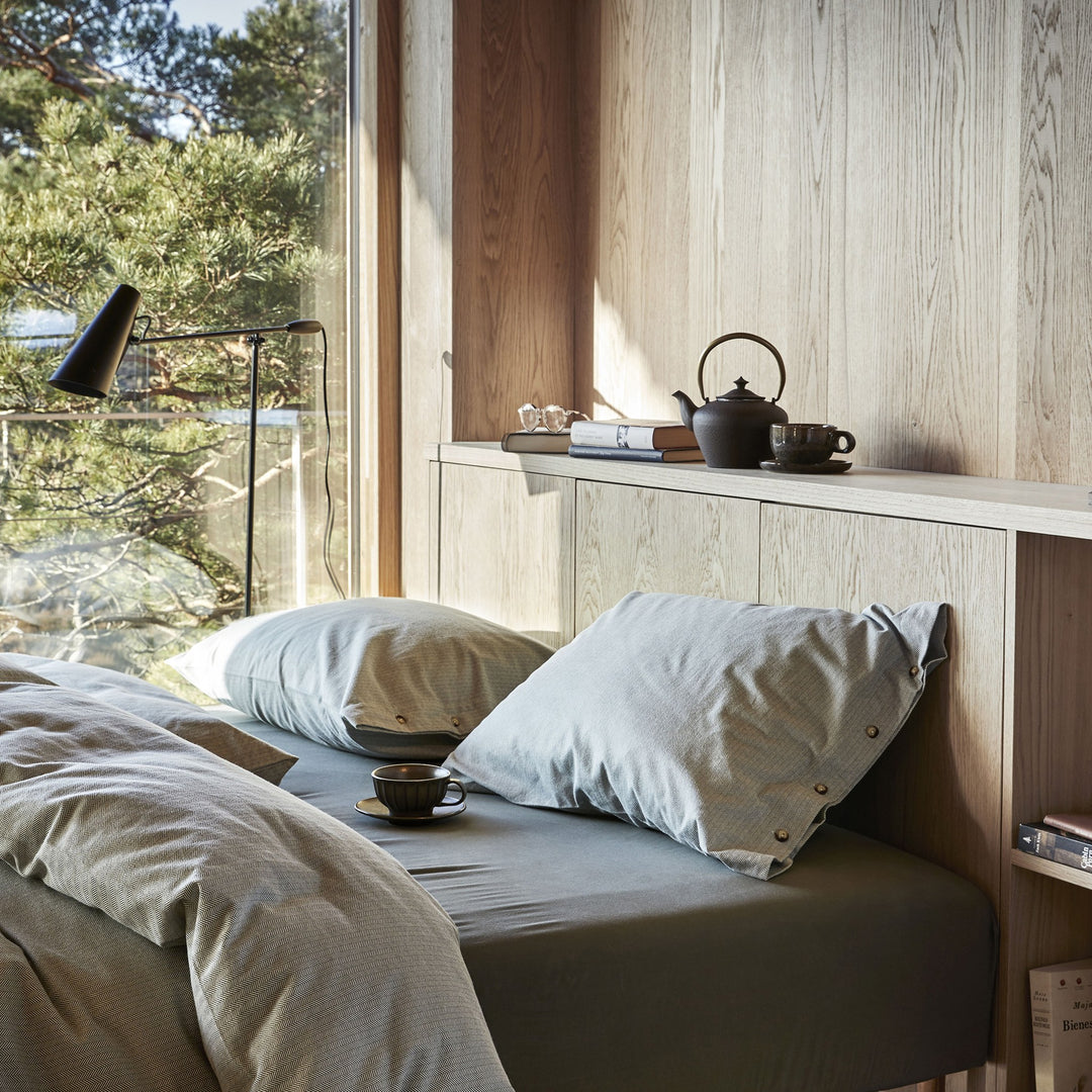 Høie Balder Sengetøy, nordisk grønn, 140x220cm – detaljbilde
