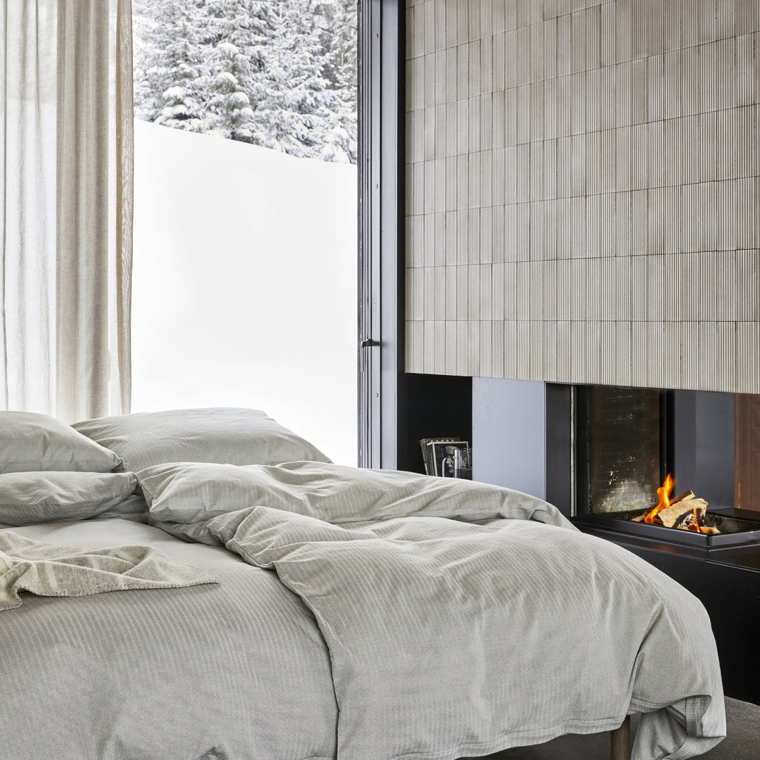 Høie Balder Sengetøy, nordisk grønn, 140x220cm – detaljbilde