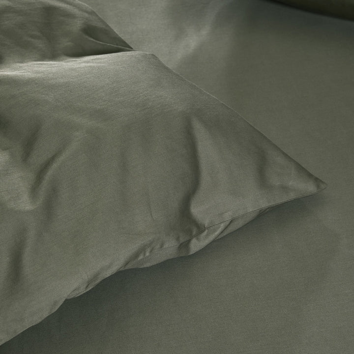 Høie Harmoni Sengetøy, dempet grønn, 140x220cm – detaljbilde