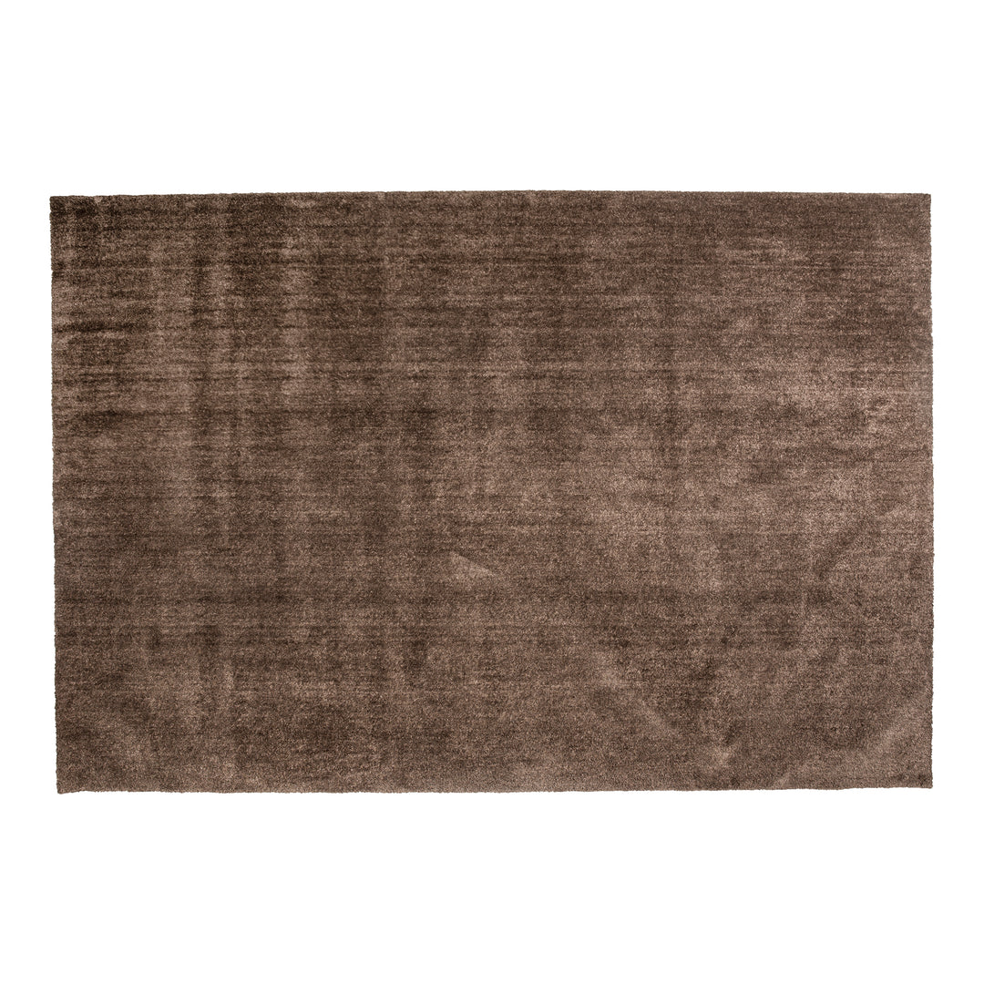 Lone Sensation teppe i taupe med myk, blank overflate