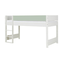 Hvit med Light Green Sengehest