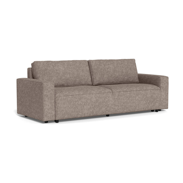 Vento sovesofa i støvet brun chenille med brede armlener