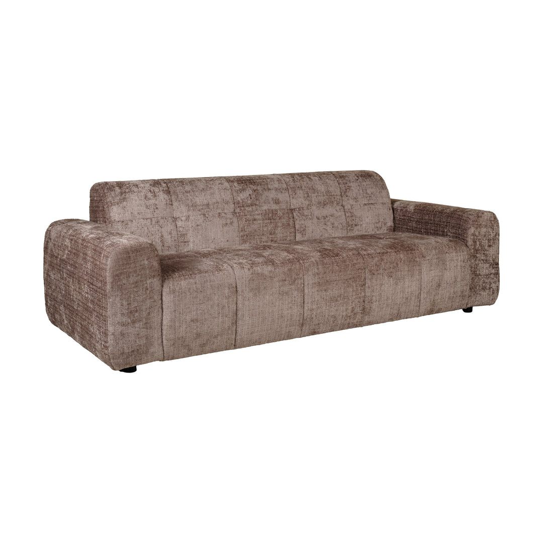 Columbia 3-seter sofa i dempet brun chenille