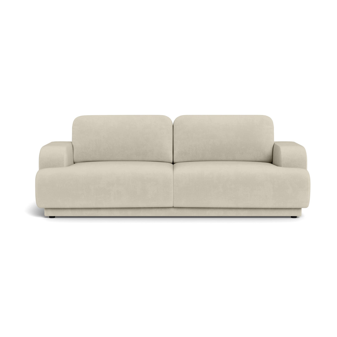 Riverland sofa i kremhvit stoff med sorte ben