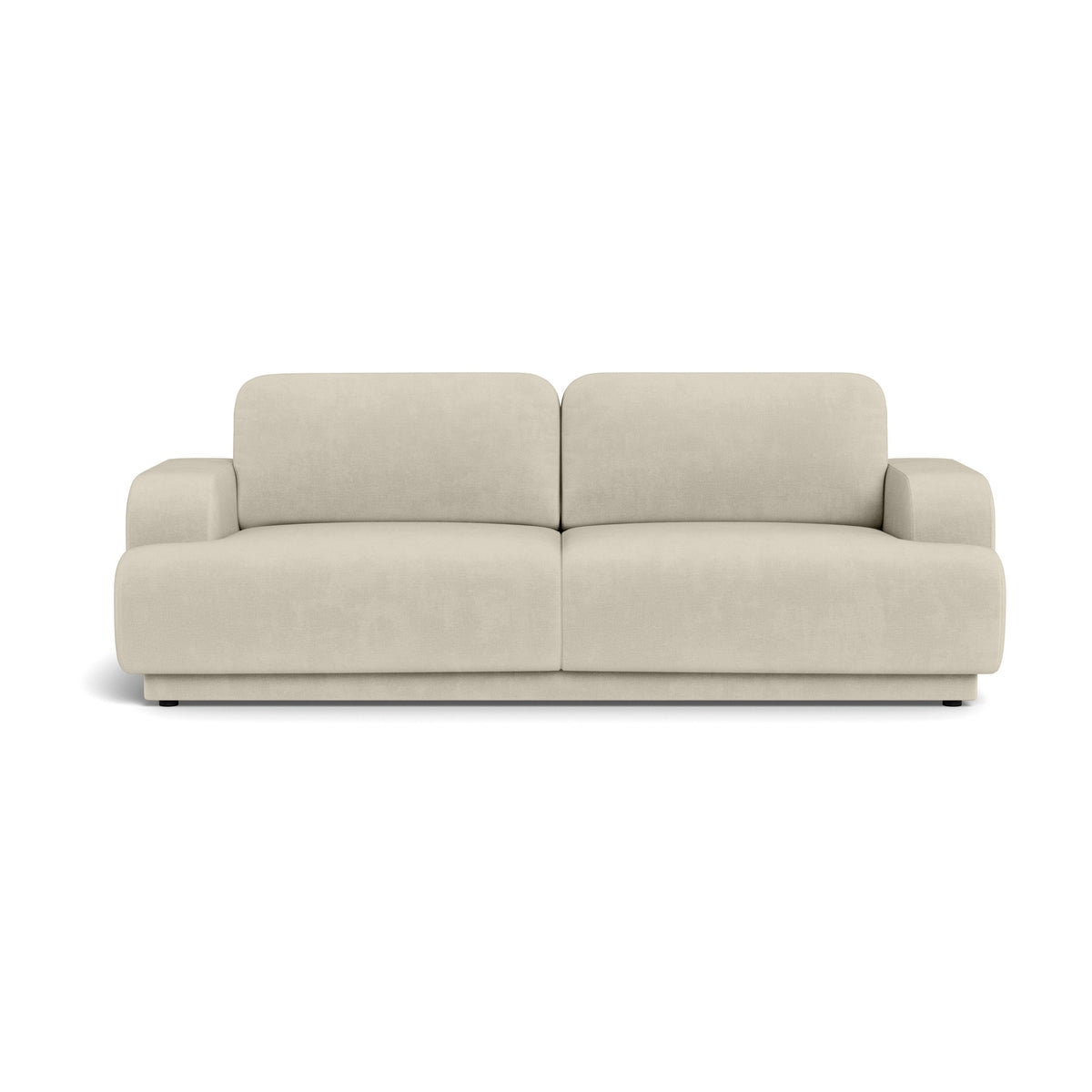 Riverland sofa i kremhvit stoff med sorte ben