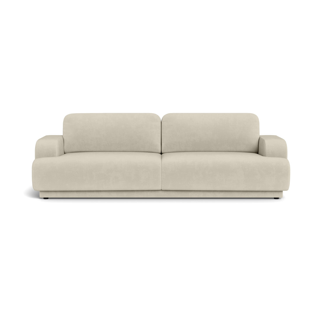 Riverland sofa i kremhvit stoff med sorte ben
