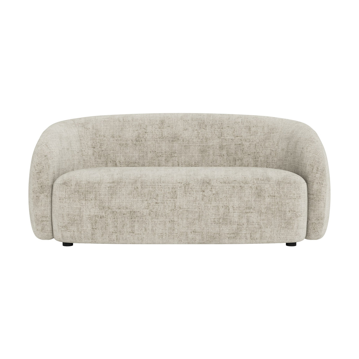 Lodi sofa i lys beige bouclé med sorte ben