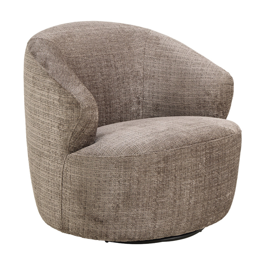 Westport loungestol i juto dusty brown, dreibar med rund rygg