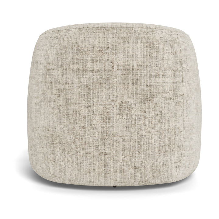 Lodi stol i lys beige chenille, sett rett bakfra