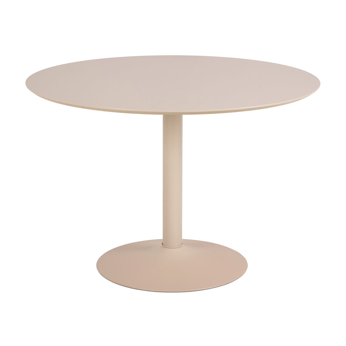 Ibiza spisebord i beige, rundt med søylefot