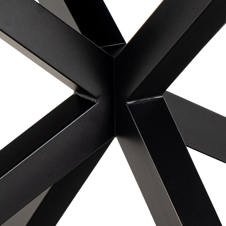 Heaven spisebord, detalj av sort metallunderstell formet som en stjerne