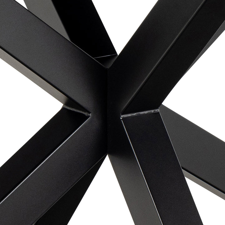 Heaven spisebord, detalj av sort metallunderstell formet som en stjerne