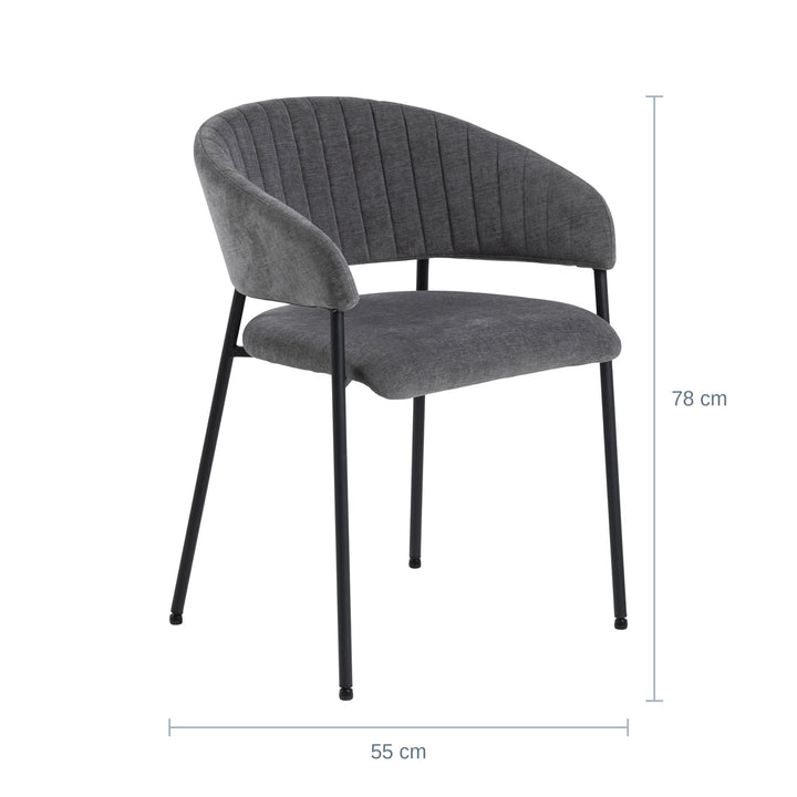 Ann Spisestol, Danny Dark Grey, Sorte Ben — MR182028121081