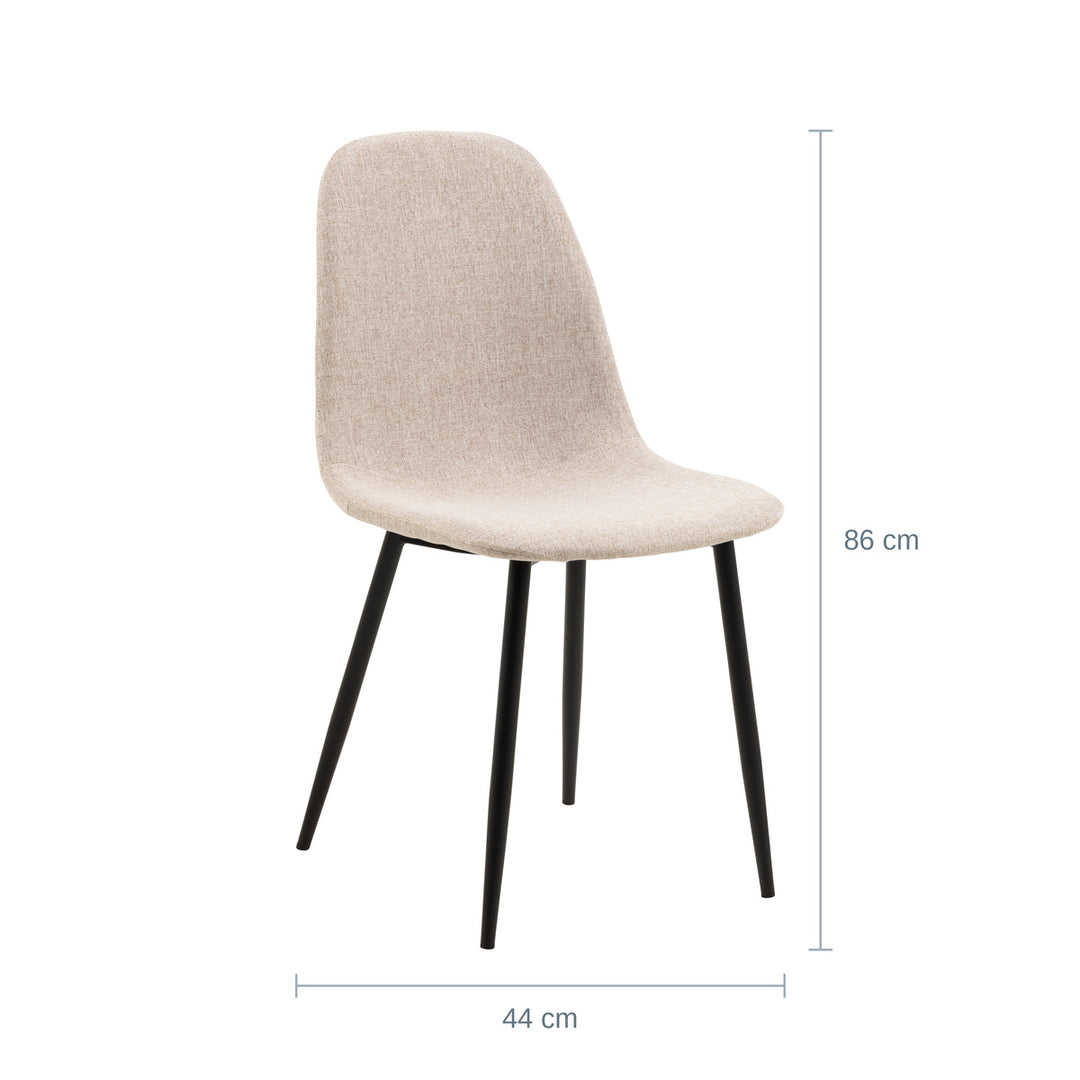 Celia Spisestol, Beige, Sort — MR18203113109700