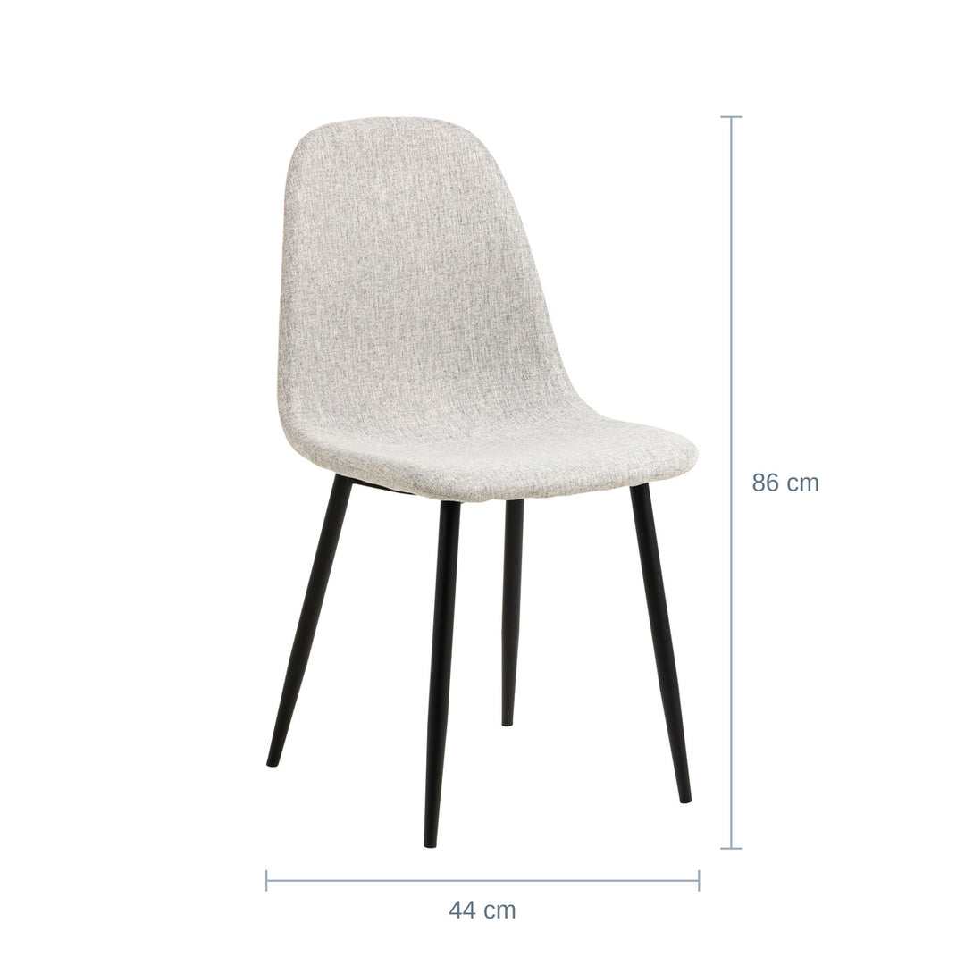 Celia Spisestol, Lys Grå, Sort — MR18203113209700