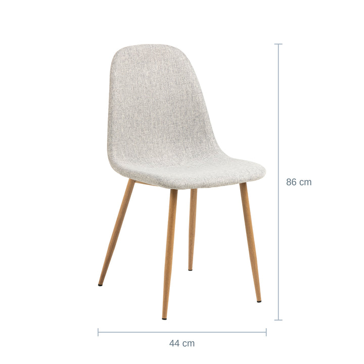 Celia Spisestol, Lys Grå, Eikefarget — MR18203113209703