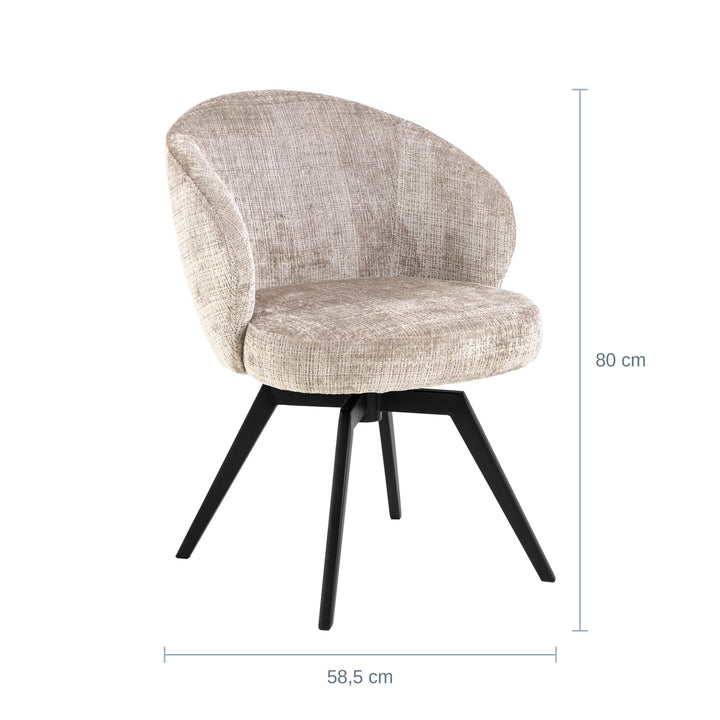 Darlene Spisestol, Juto Beige — MR182037181199