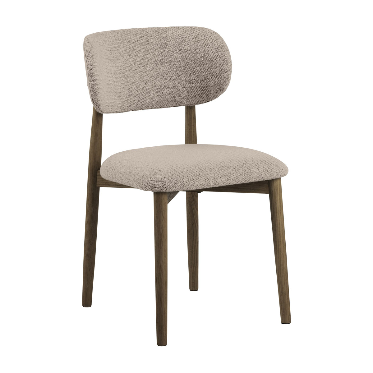 Absalon spisestol i monza beige med understell i eik