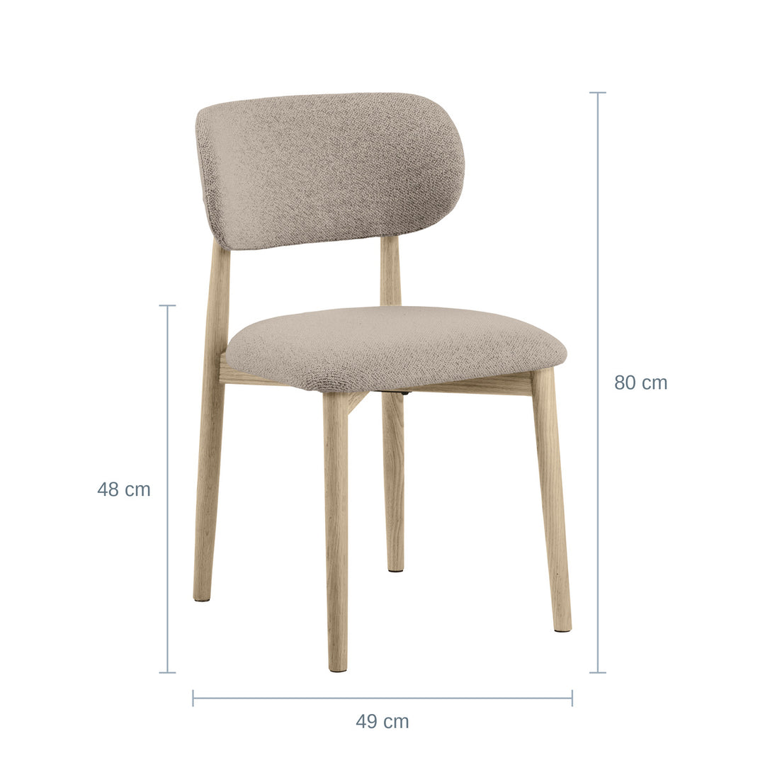 Absalon Spisestol, Hvitoljet, Monza Beige — MR182041213203