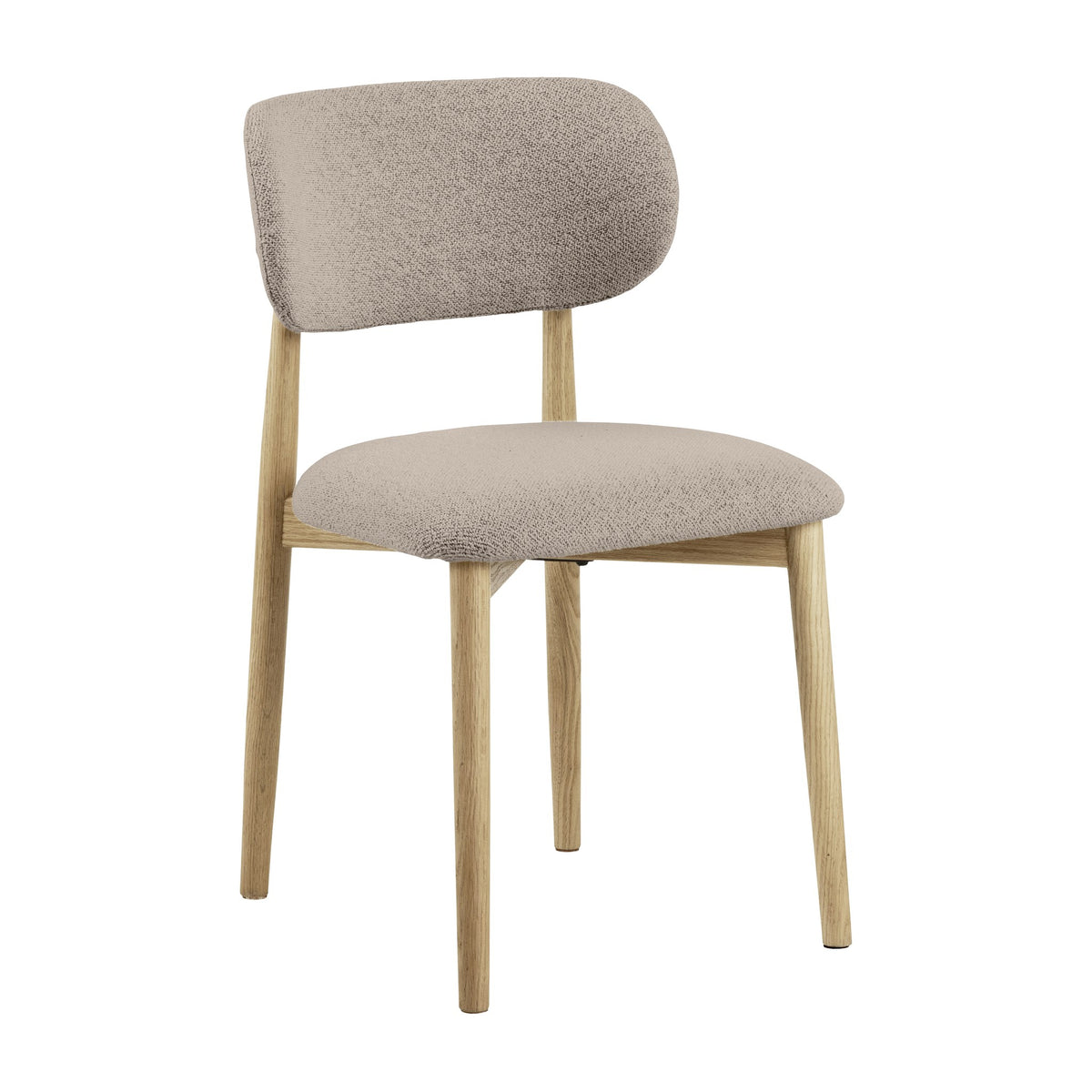 Absalon spisestol i monza beige med understell i eik