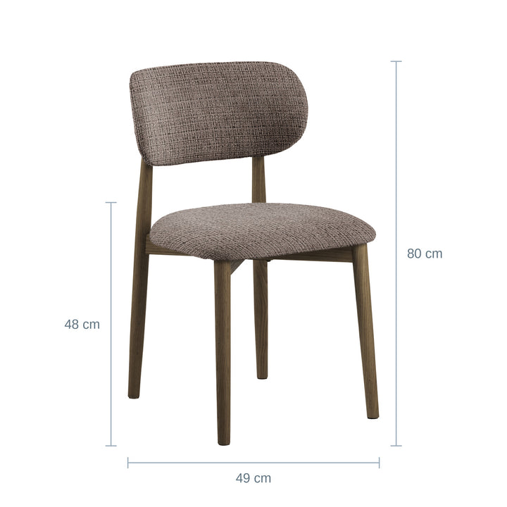 Absalon Spisestol, Smoked, Juto Dusty Brown — MR182041217203