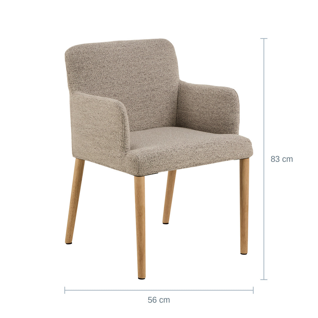 Zoe Spisestol, Beige — MR182049160239
