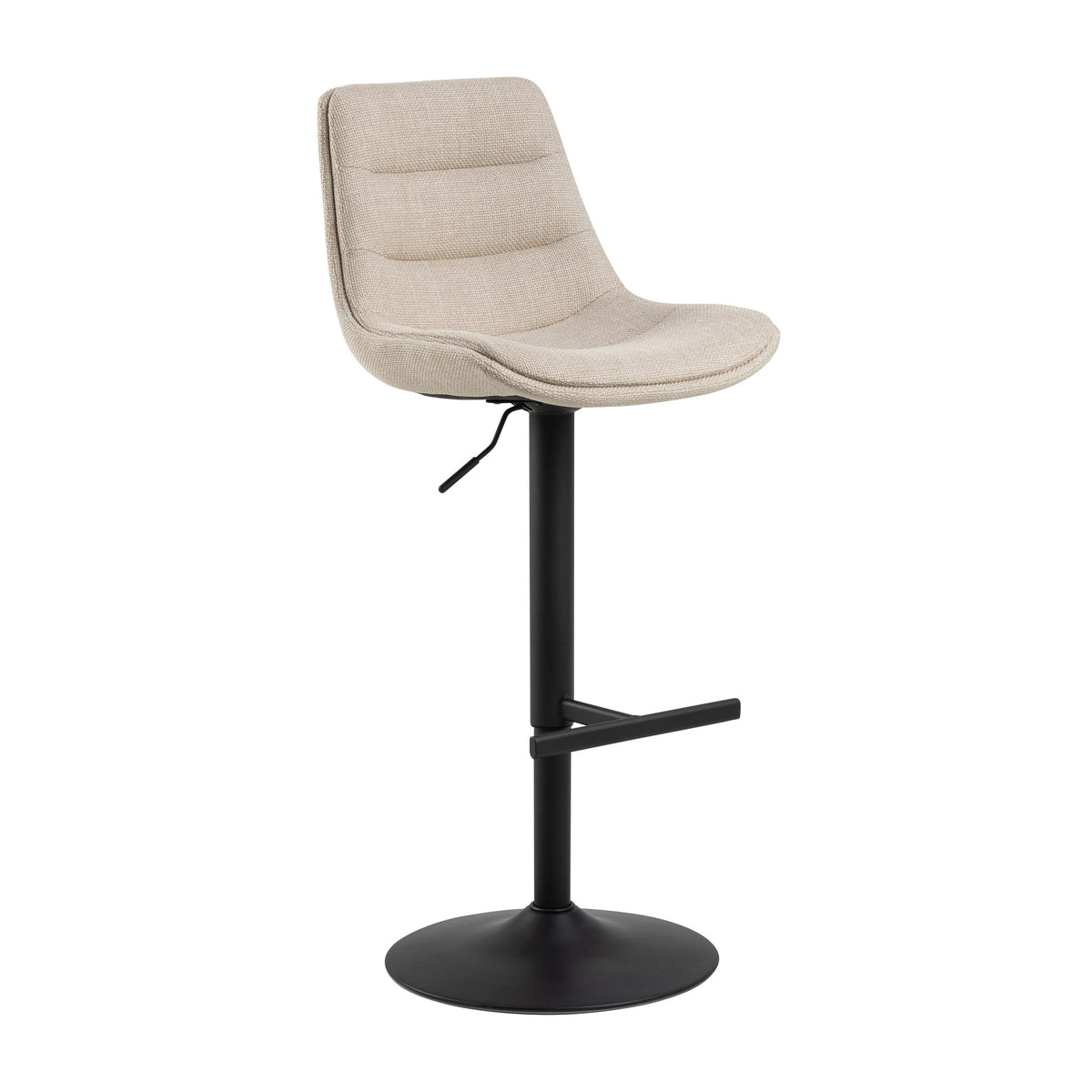 Adisa barstol i basel beige med sort fot