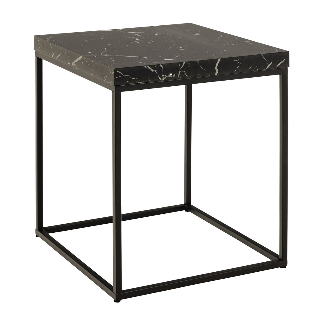 Barossa sidebord med sort marmorplate og sort metallramme