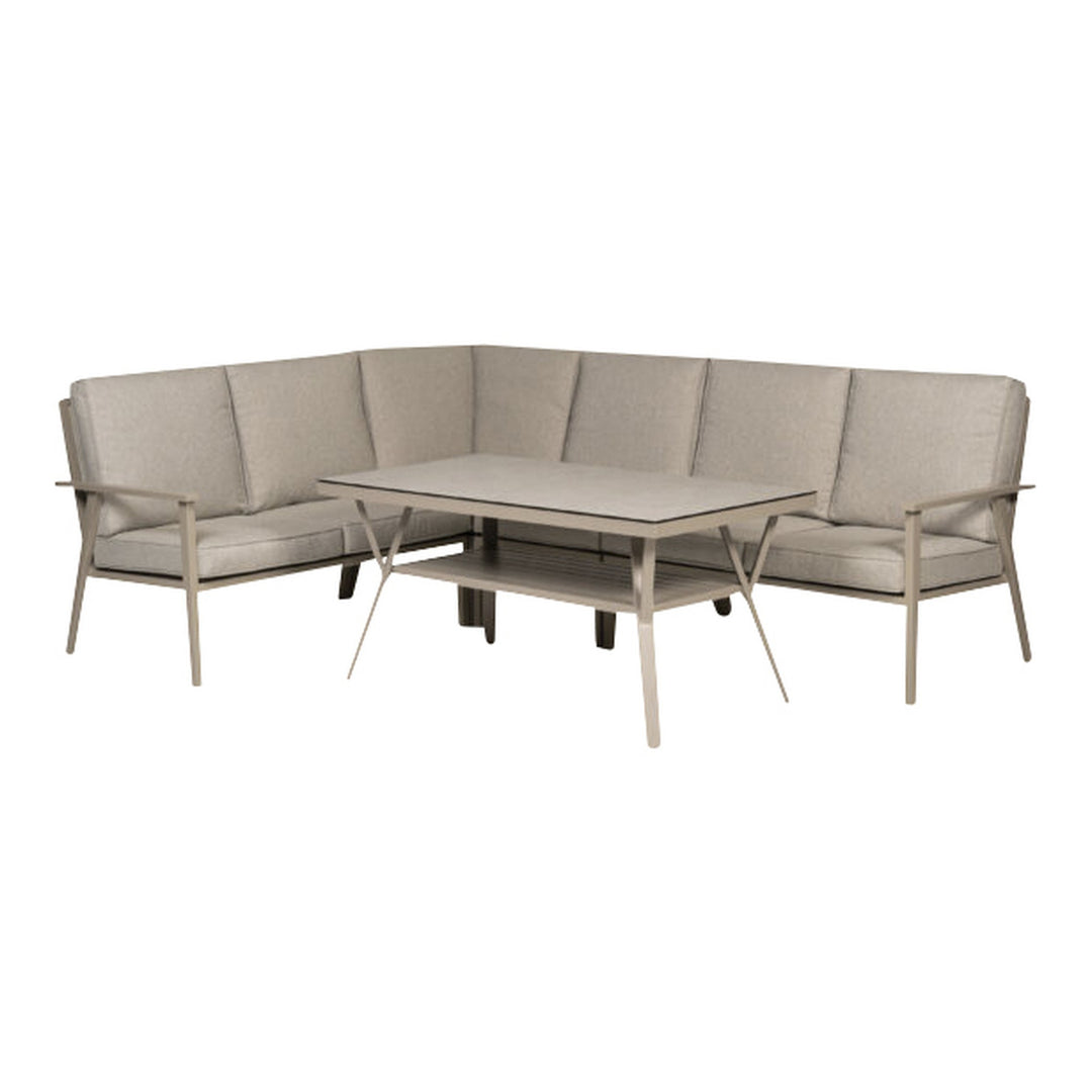 Almeria hjørnesofa i sand med beige puter