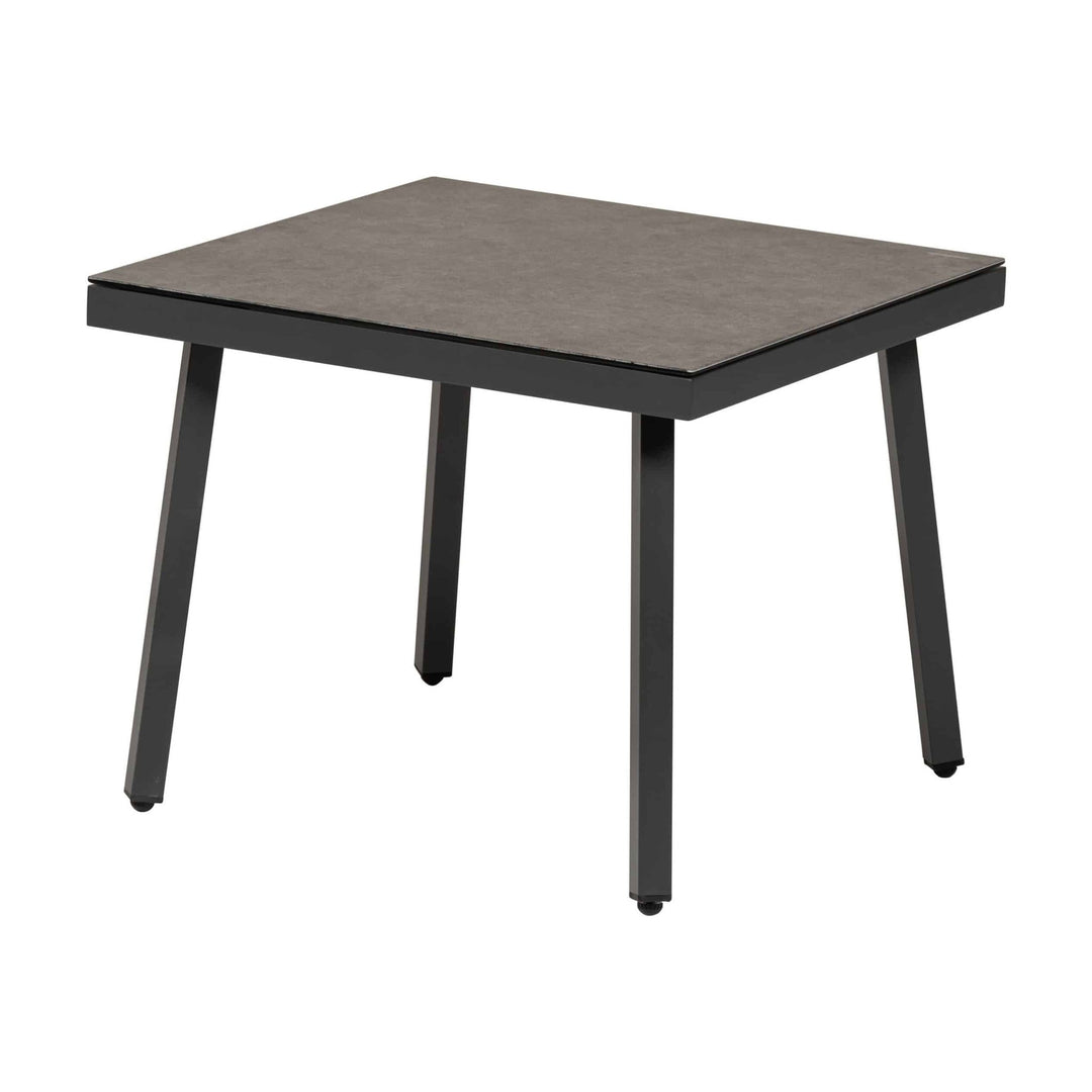 Biarritz sidebord med grå keramikkplate og sort metallramme, del av balkongsett