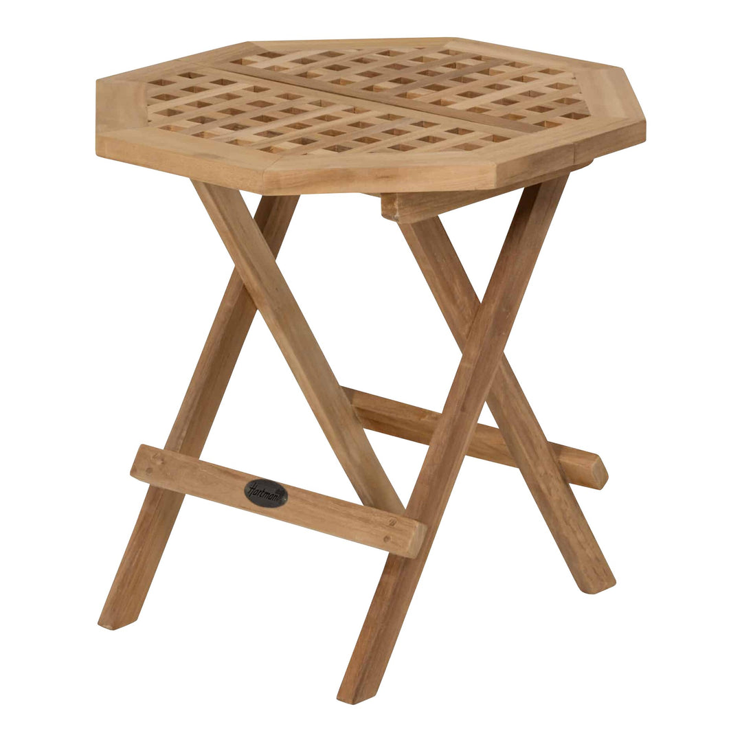 Hartman Skagen sammenleggbart sidebord i teak med gitterplate