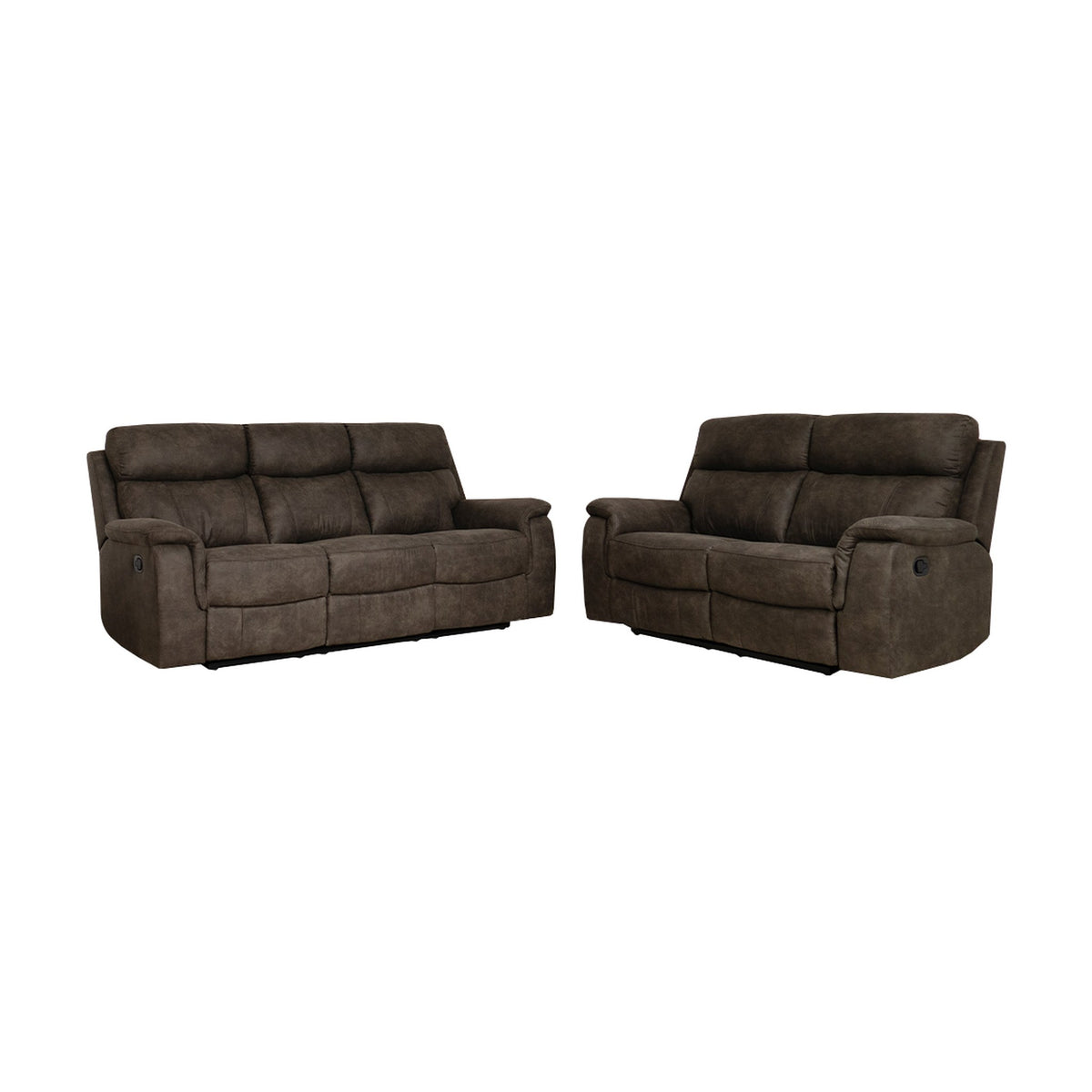 Mayfield sofagruppe i antrasitt mikrofiber med recliner