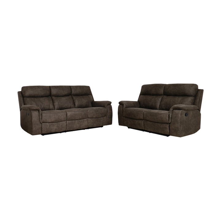 Mayfield sofagruppe i antrasitt mikrofiber med recliner