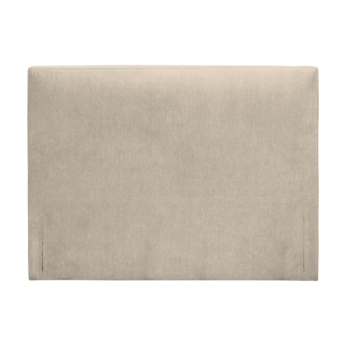 Juni sengegavl i beige polstret stoff