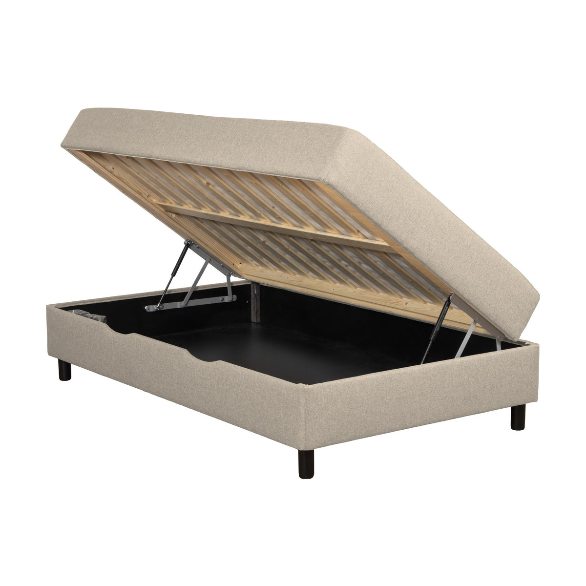 Rave RMO 1500 Lux rammemadrass i beige med oppbevaring og lameller