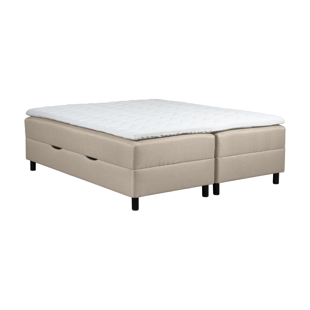 Rave RMO 1500 Lux rammemadrass i beige med oppbevaring og sengegavl
