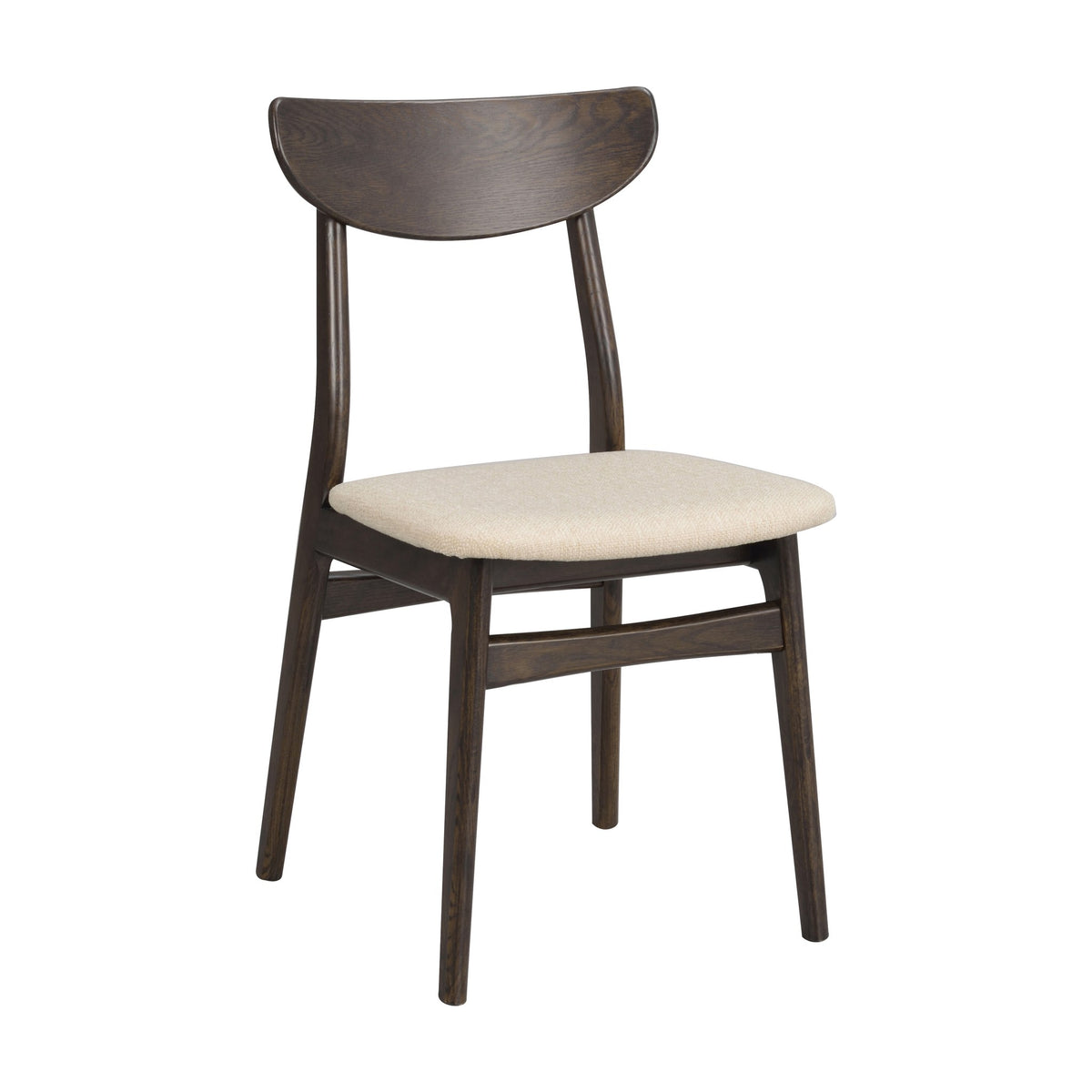 Rowico Rodham spisestol i brun eik med beige setetrekk