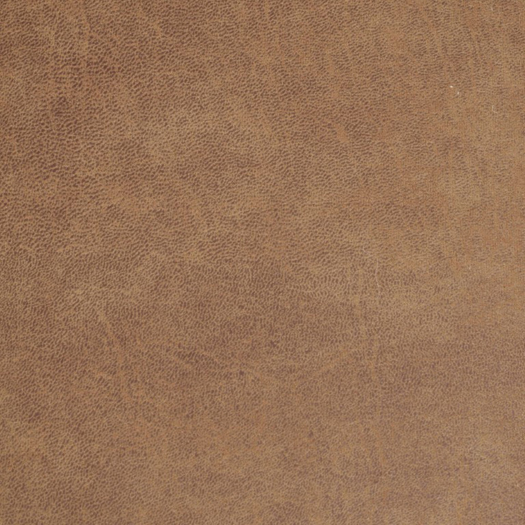 Rowico Livermore pall, nærbilde av cognacfarget tekstiltrekk i nubuck-look