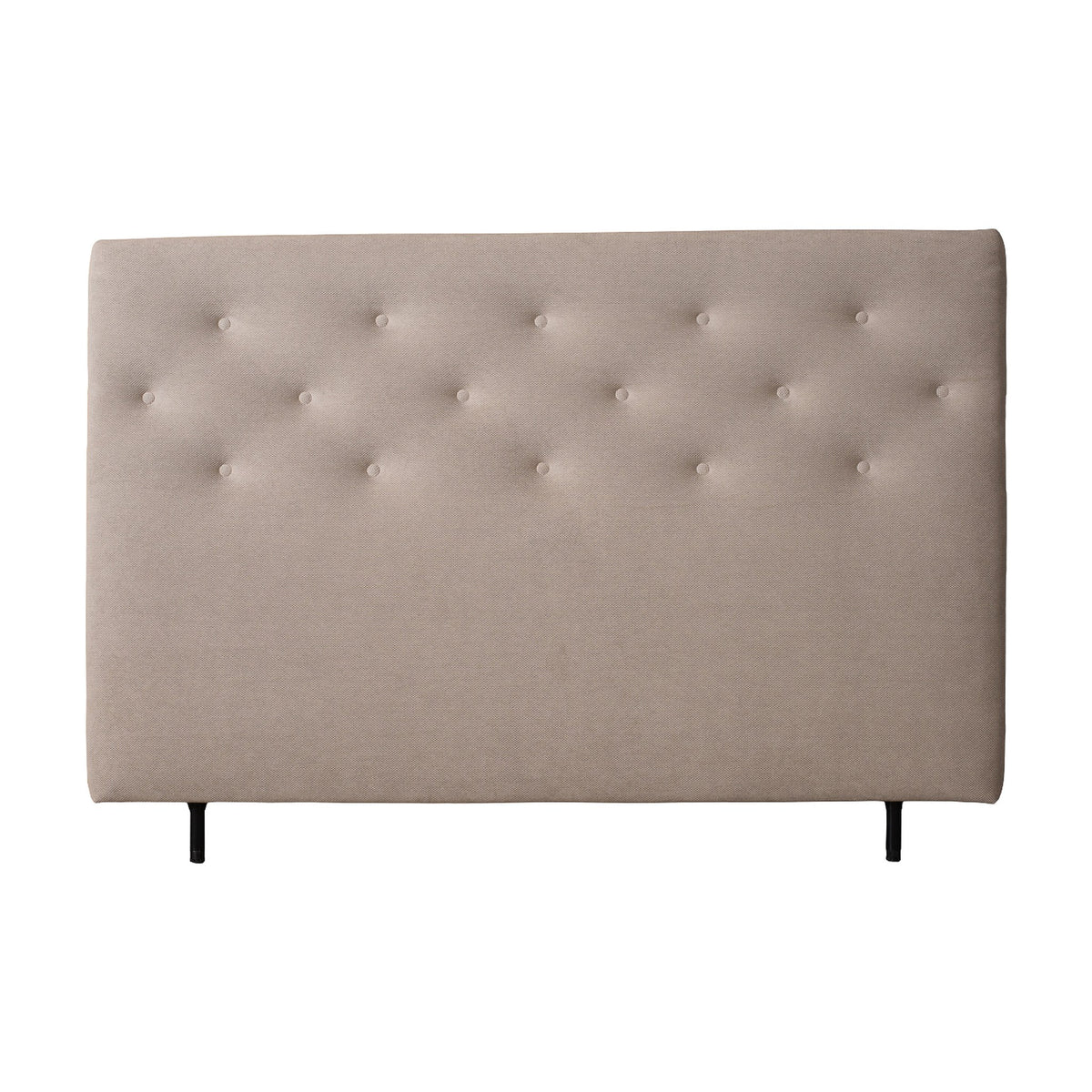 Asleep Venus sengegavl i beige stoff med knapper