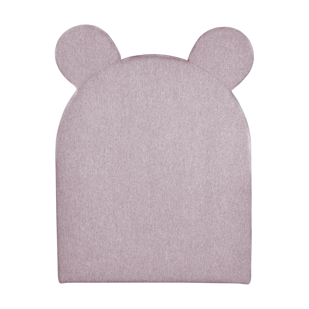 Asleep Teddy sengegavl i rosa med bjørneører