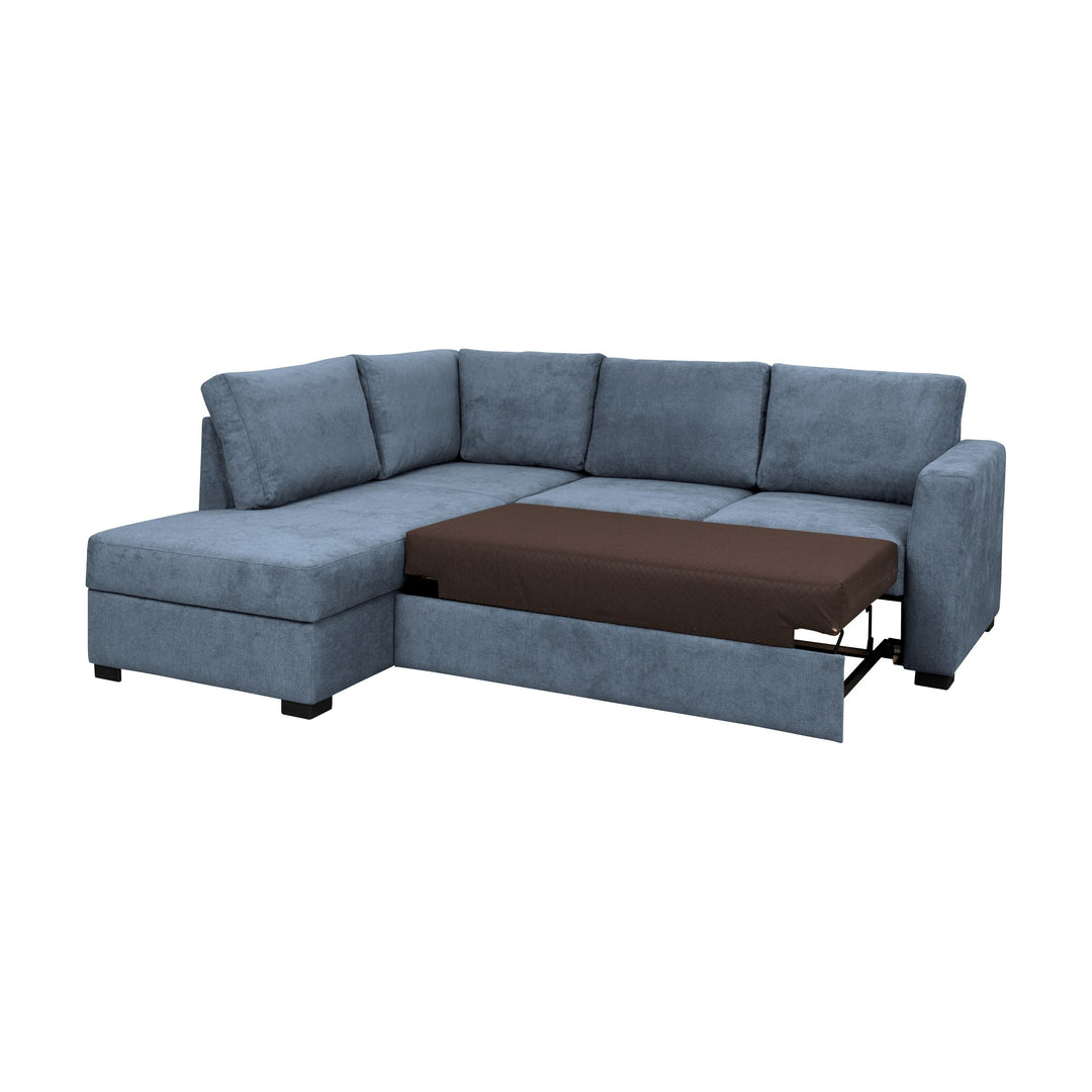 Fakta Sovesofa Hjørnesofa, boss 119, blue, venstrevendt – detaljbilde