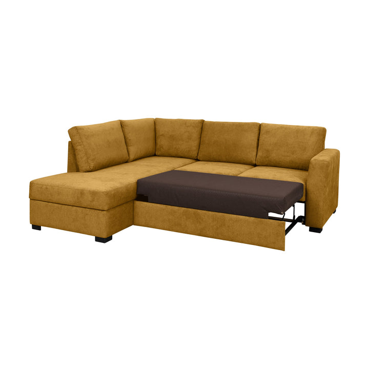 Fakta Sovesofa Hjørnesofa, boss 119, yellow, venstrevendt – detaljbilde